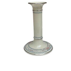 Lenox Charleston Vase Set=2 10" Ivory Porcelain Floral Pattern Decor Home